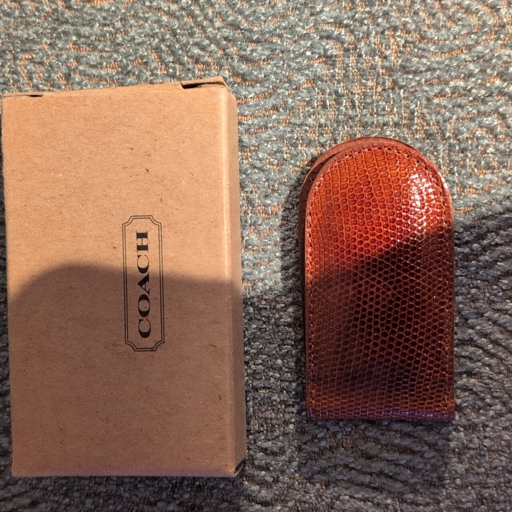Coach lizard money clip